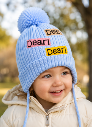 Kids Wool Winter Beanie with Fur Lining for Ages 3–10 Years