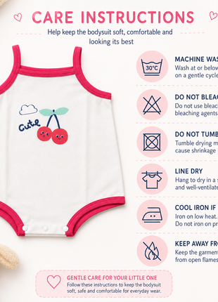 Baby Girls 100% Cotton Sleeveless Bodysuit Size 90 (12–18 Months)