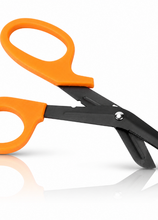 Stainless Steel Bandage Scissors Emergency Trauma Shears with Serrated Blade & Cable Stripper, 18cm, 1 Piece
