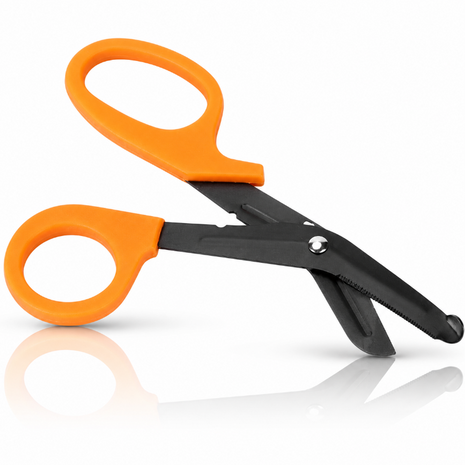 Stainless Steel Bandage Scissors Emergency Trauma Shears with Serrated Blade & Cable Stripper, 18cm, 1 Piece