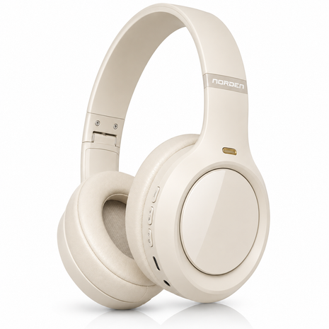 Norden Nova ANC Over-Ear Bluetooth Headphones 400mAh – Active Noise Cancelling 28dB with USB-C Fast Charge – Foldable with AUX Mic