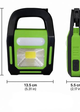 Rechargeable Solar LED Work Light with COB, 3W LED & Tube Light USB Emergency Lantern