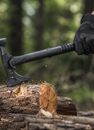 Black Stainless Steel Axe,Textured Grip Handle