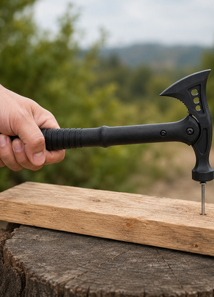 Black Stainless Steel Axe,Textured Grip Handle