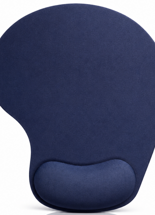 Mouse Pad Gel Wrist Support – Ergonomic Comfort, Non-Slip PU Base, Smooth Fabric –Navy