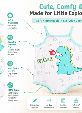 Baby Girls 100% Cotton Sleeveless Bodysuit Size 90 (12–18 Months)