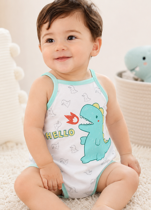Baby Girls 100% Cotton Sleeveless Bodysuit Size 90 (12–18 Months)