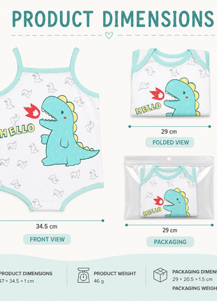 Baby Girls 100% Cotton Sleeveless Bodysuit Size 90 (12–18 Months)