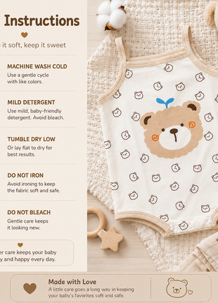 Baby Girls 100% Cotton Sleeveless Bodysuit Size 90 (12–18 Months)