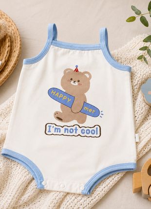Baby Girls 100% Cotton Sleeveless Bodysuit Size 90 (12–18 Months)