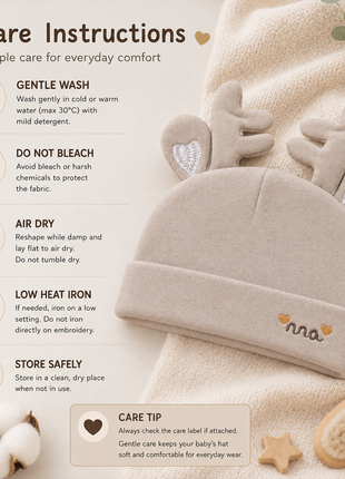 Cotton Baby Hat for 0–12 Months | Soft Lightweight Infant Cap with Ear Design | Boxed Gift Baby Beanie