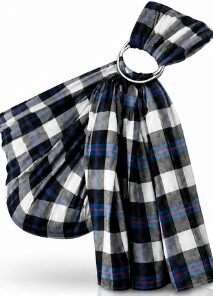Ring Baby Carrier Sling Cotton Blend with ABS Plastic Rings- Plaid