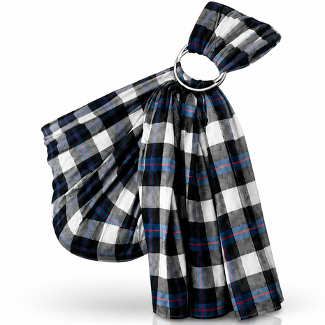 Ring Baby Carrier Sling Cotton Blend with ABS Plastic Rings- Plaid