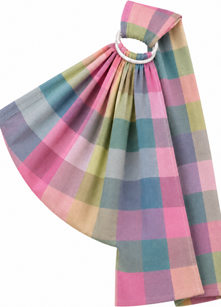 Ring Baby Carrier Sling Cotton Blend with ABS Plastic Rings- Checkered
