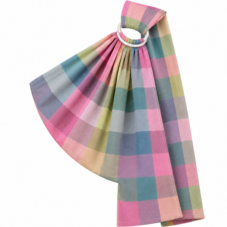 Ring Baby Carrier Sling Cotton Blend with ABS Plastic Rings- Checkered