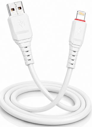 USB-A to Lightning Charging & Data Cable 1 m – 2.4 A Fast Charging, USB 2.0 Sync Cable for iPhone & iPad