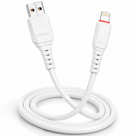 USB-A to Lightning Charging & Data Cable 1 m – 2.4 A Fast Charging, USB 2.0 Sync Cable for iPhone & iPad