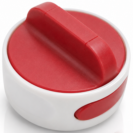 Manual Can Opener with Stainless Steel Cutting Wheel – Compact Handheld Kitchen Tool- Red