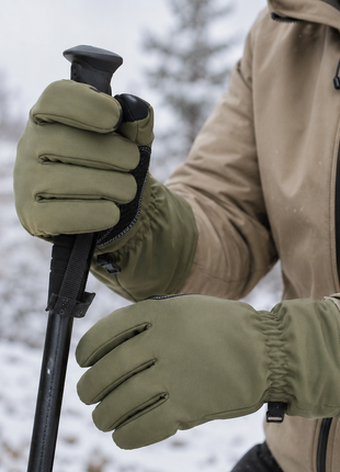Finger Gloves – Winter Outdoor Waterproof Camouflage Multi‑Green – Thermal Gloves for Skiing, Riding & Cold Weather Activities