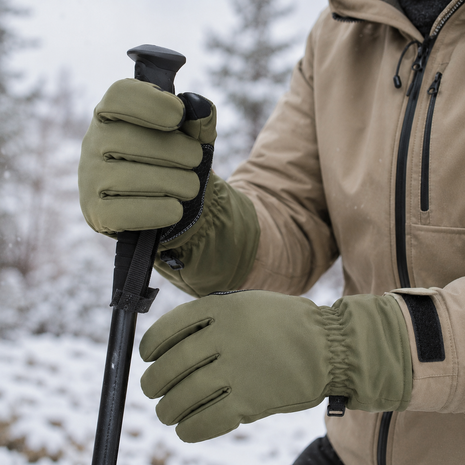Finger Gloves – Winter Outdoor Waterproof Camouflage Multi‑Green – Thermal Gloves for Skiing, Riding & Cold Weather Activities