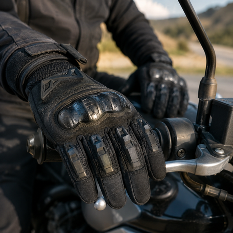XL Waterproof Windproof Insulated Touchscreen Gloves with Silicone Grip Palm & Knuckle Protection - Black