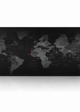 Large Extended Gaming Mouse Pad Map Desk Mat 80 x 30 cm, Rubber + Cloth, Anti-Slip Base for Keyboard, PC & Laptop