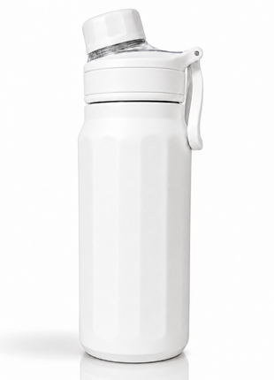 670ml Vacuum Insulated Sports Bottle with SUS316 Stainless Steel Inner, Leak-Resistant Flip Lid & Carry Handle for Hot and Cold Drinks