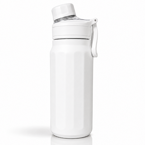 670ml Vacuum Insulated Sports Bottle with SUS316 Stainless Steel Inner, Leak-Resistant Flip Lid & Carry Handle for Hot and Cold Drinks