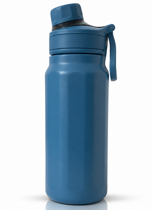 670ml Vacuum Insulated Sports Bottle with SUS316 Stainless Steel Inner, Leak-Resistant Flip Lid & Carry Handle for Hot and Cold Drinks