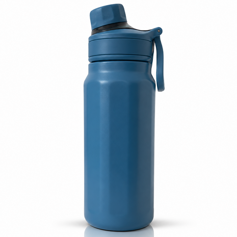 670ml Vacuum Insulated Sports Bottle with SUS316 Stainless Steel Inner, Leak-Resistant Flip Lid & Carry Handle for Hot and Cold Drinks