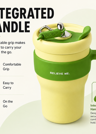 800ml Stainless Steel Insulated Travel Mug with Straw