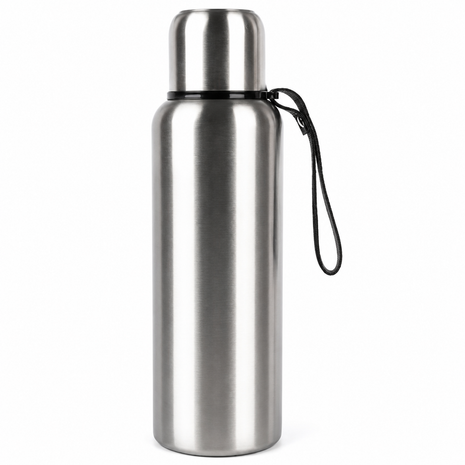 Stainless Steel Silver Insulated Vacuum Bottle Double Wall Thermal Flask for Hot and Cold Drinks