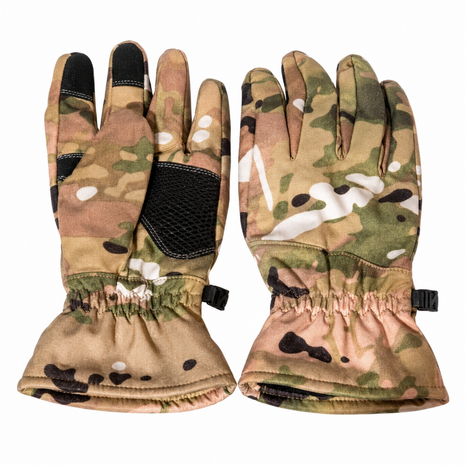 Finger Gloves – Winter Outdoor Waterproof Camouflage Multi‑Black – Thermal Gloves for Skiing, Riding & Cold Weather Activities Camo
