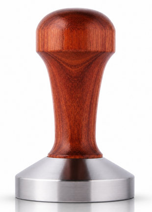 48 mm Coffee Tamper with Wooden Handle and Stainless Steel Base, Espresso Ground Coffee Press Tool