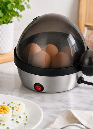 7-Egg Electric Egg Boiler 350W One-Touch Breakfast Steamer