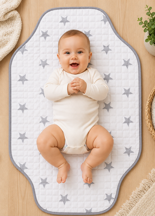 Waterproof Baby Changing Pad Mat Foldable Portable Diaper Changing Station Lightweight -  Travel Mat stars