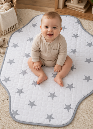 Waterproof Baby Changing Pad Mat Foldable Portable Diaper Changing Station Lightweight -  Travel Mat stars