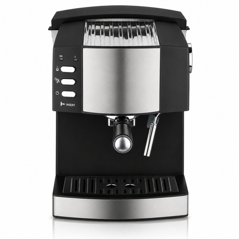 1.6 L Espresso Coffee Maker, 15 Bar Pump, Steam Frother, 850 W