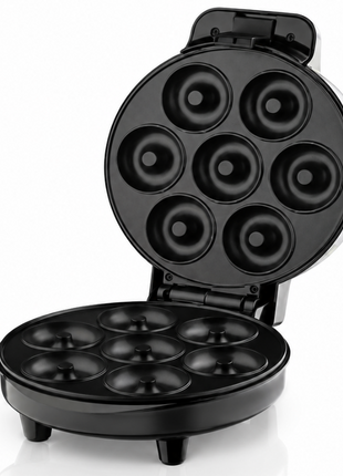 1000W Non-Stick 7-Cavity Donut Maker with Cool-Touch Housing and Indicator Lights for Home Baking