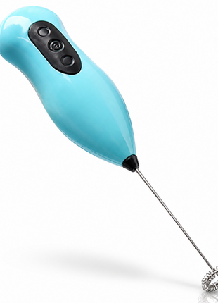 Handheld Electric Coffee Whisk Milk Frother Battery Powered Stainless Steel Drink Mixer