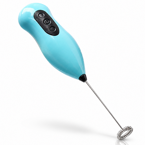 Handheld Electric Coffee Whisk Milk Frother Battery Powered Stainless Steel Drink Mixer