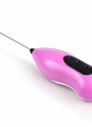 Handheld Electric Coffee Whisk Milk Frother Battery Powered Stainless Steel Drink Mixer