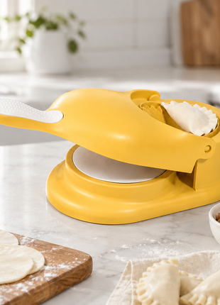 Portable Manual Dumpling Maker with Pressing Mold, Food Grade PP Dough Skin Press, 28.5 cm Kitchen Tool