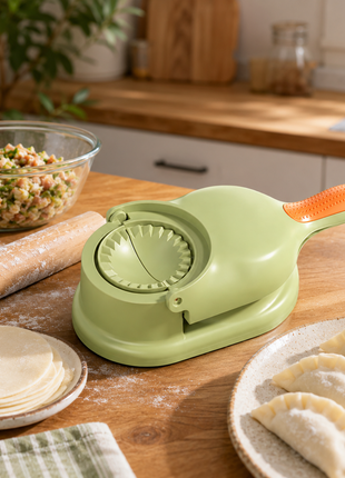Portable Manual Dumpling Maker with Pressing Mold, Food Grade PP Dough Skin Press, 28.5 cm Kitchen Tool