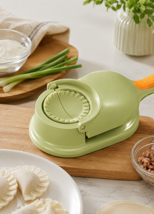 Portable Manual Dumpling Maker with Pressing Mold, Food Grade PP Dough Skin Press, 28.5 cm Kitchen Tool