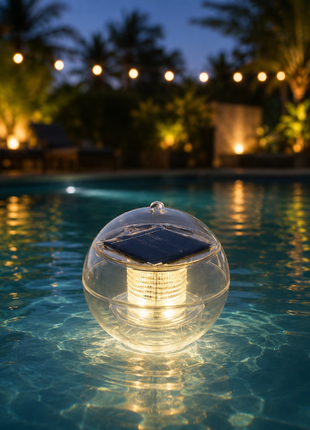 Solar Light Floating Ball Clear ABS Outdoor LED Pool Pond Garden Decoration Light with Switch