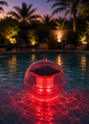 Solar Light Floating Ball Clear ABS Outdoor LED Pool Pond Garden Decoration Light with Switch
