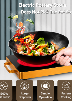 Single Electric Infrared Hot Plate, Portable Ceramic Cooking Hob