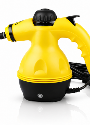 Multipurpose Handheld Steam Cleaner with 9-Piece Accessory Set, ABS Plastic Body