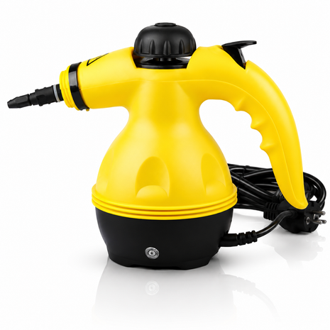 Multipurpose Handheld Steam Cleaner with 9-Piece Accessory Set, ABS Plastic Body